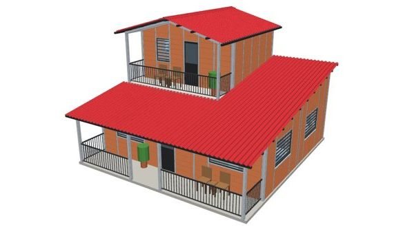 Casa 76 · dos pisos · 76 m²